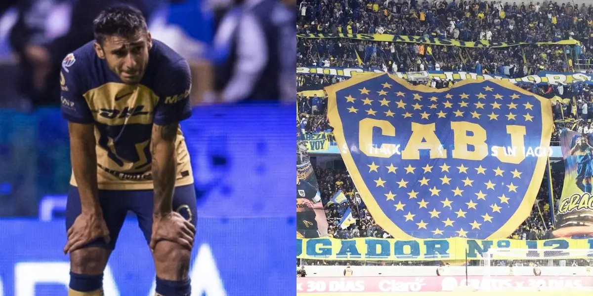 El delantero se marchó sin pena ni gloria del Xeneize recalando en Pumas, pero las cosas no le salen del todo bien.