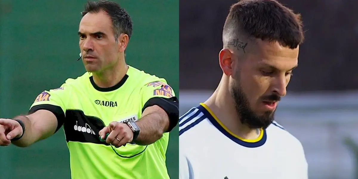 El delantero xeneize dejó una frase muy crítica en contra del árbitro que estuvo en Junín.