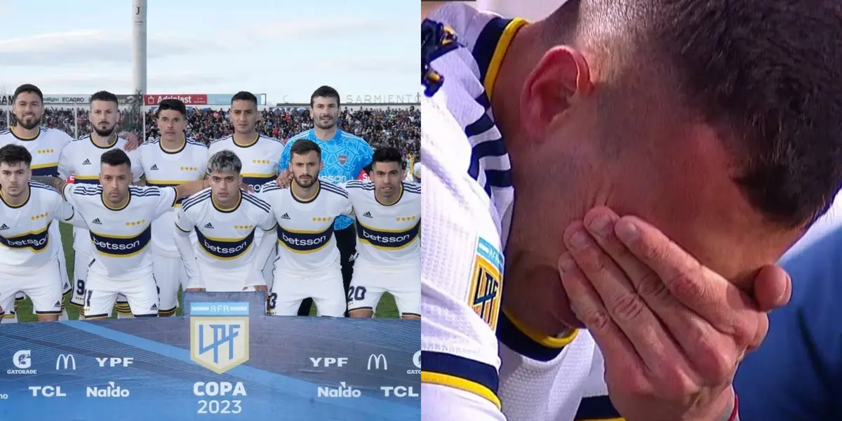 El delantero xeneize sufrió una nueva lesión que desató el llanto en pleno partido contra Sarmiento.