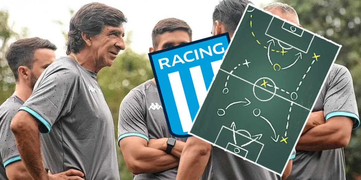 El director técnico de la "Academia" tiene un boceto del equipo para la Copa Liga Profesional
