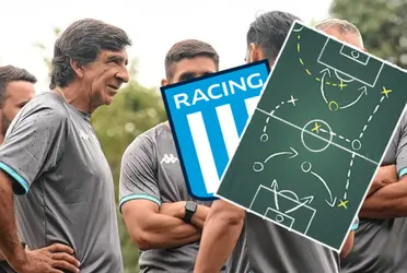 El director técnico de la "Academia" tiene un boceto del equipo para la Copa Liga Profesional
