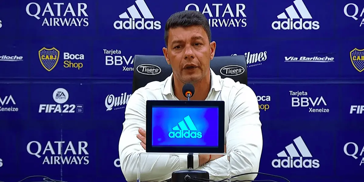 El DT de Boca habló en la previa del choque ante Lanús y fue claro con respecto a lo que pasará con el delantero.