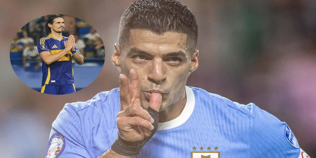 El emotivo mensaje de Suárez a Cavani (Infobae)