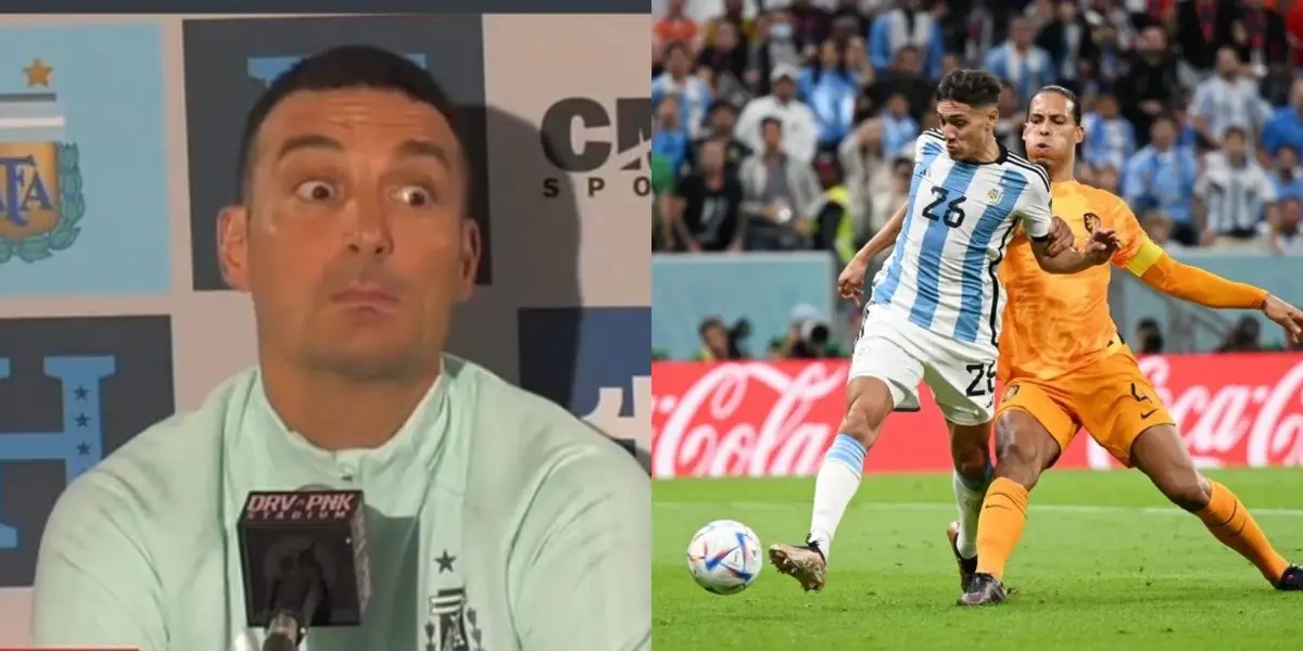 El entrenador de la albiceleste dirigía tranquilamente a los suyos, cuando le sucedió algo inesperado.