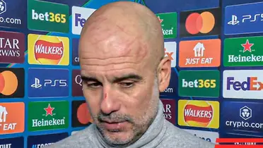El entrenador español apareció con rasguños post derrota de Manchester City.