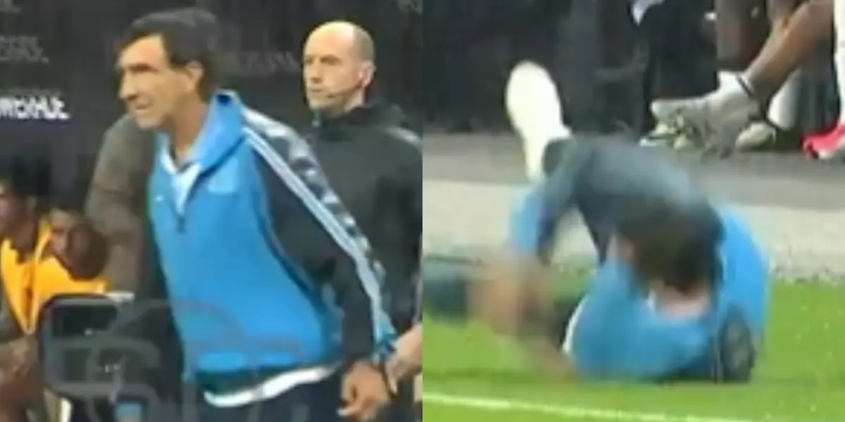 El entrenador protagonizó un divertido momento.