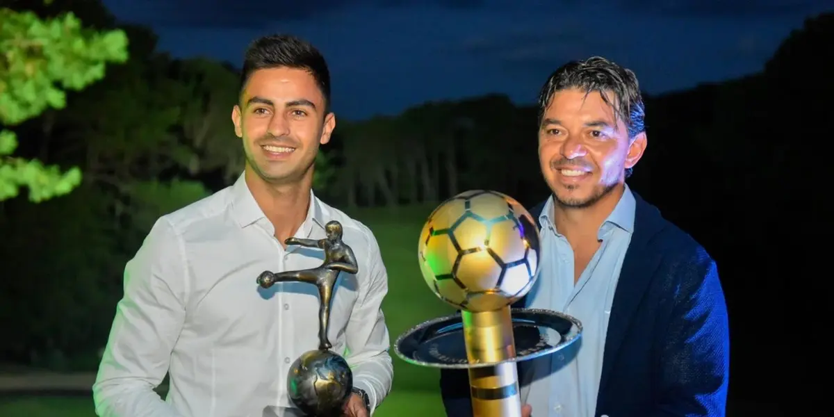 El entrenador y el volante ofensivo se reencontraron en Arabia Saudita para un amistoso, en donde el Muñeco sorprende a todos.