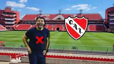 El estadio de Independiente, con Larcamón dando indicaciones (edición).