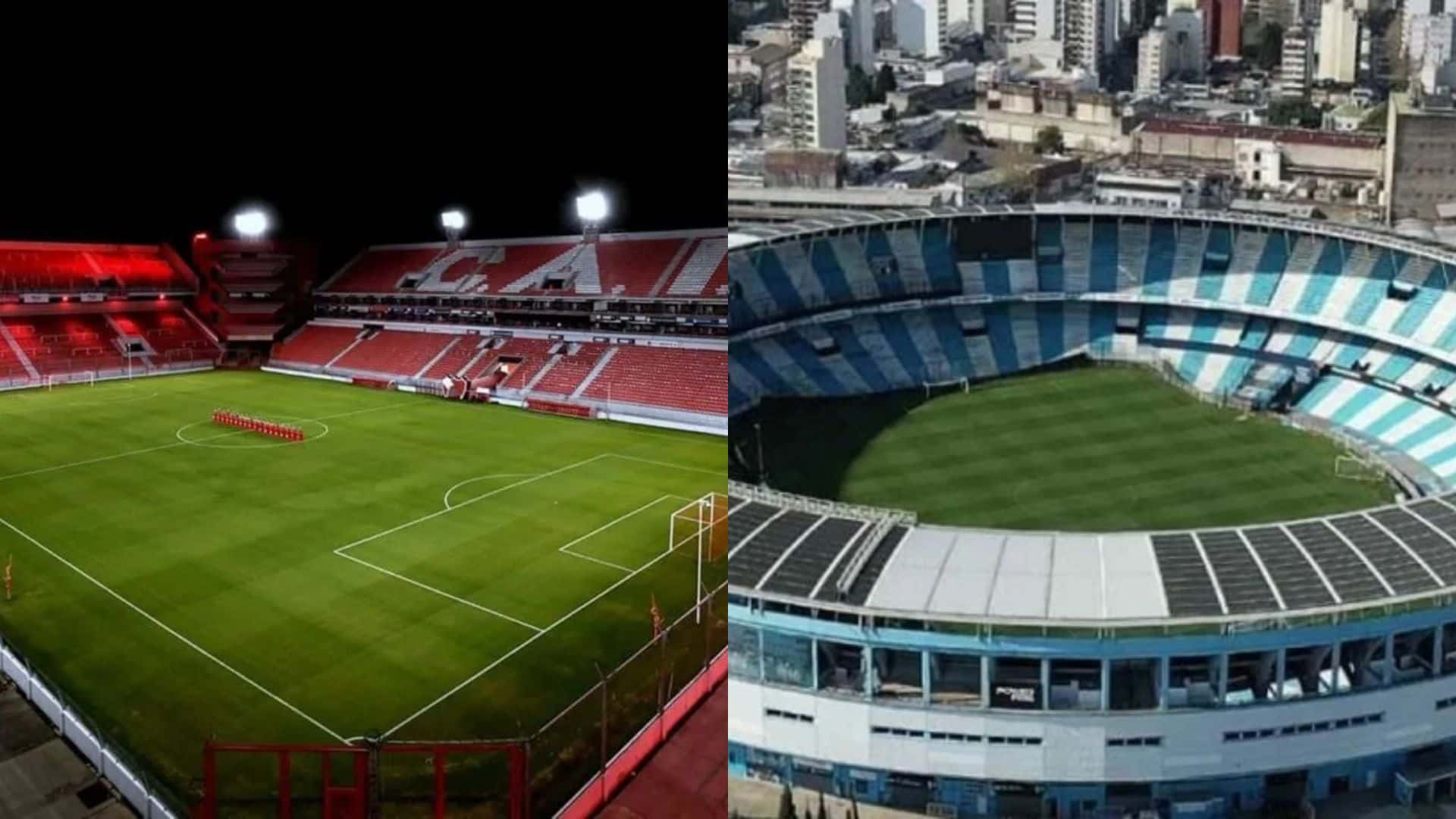 El Estadio Libertadores de América y el Estadio Presidente Perón.