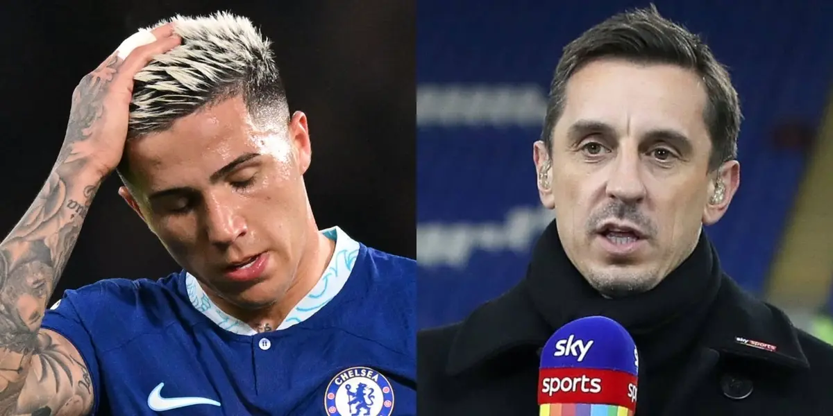 El ex jugador inglés hace un tiempo fue duro con Lisandro Martínez, que brilla en el Manchester United. Ahora se metió con Enzo.