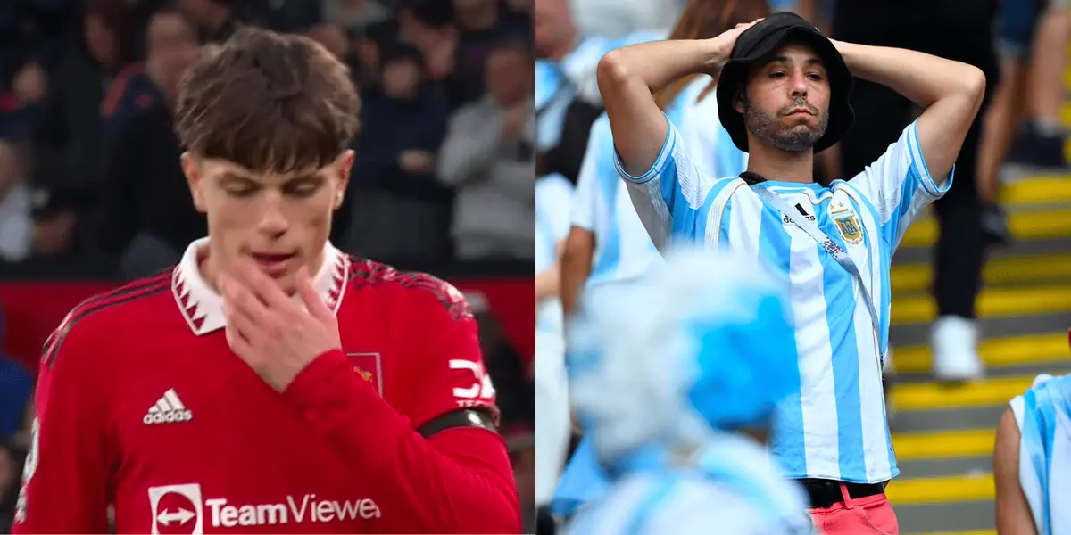 El extremo argentino no la pasó bien en la victoria del Manchester United en la Premier League