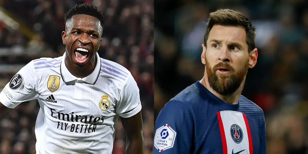 El extremo del Real Madrid compartió una controversial en la que se ubica por encima de Leo.