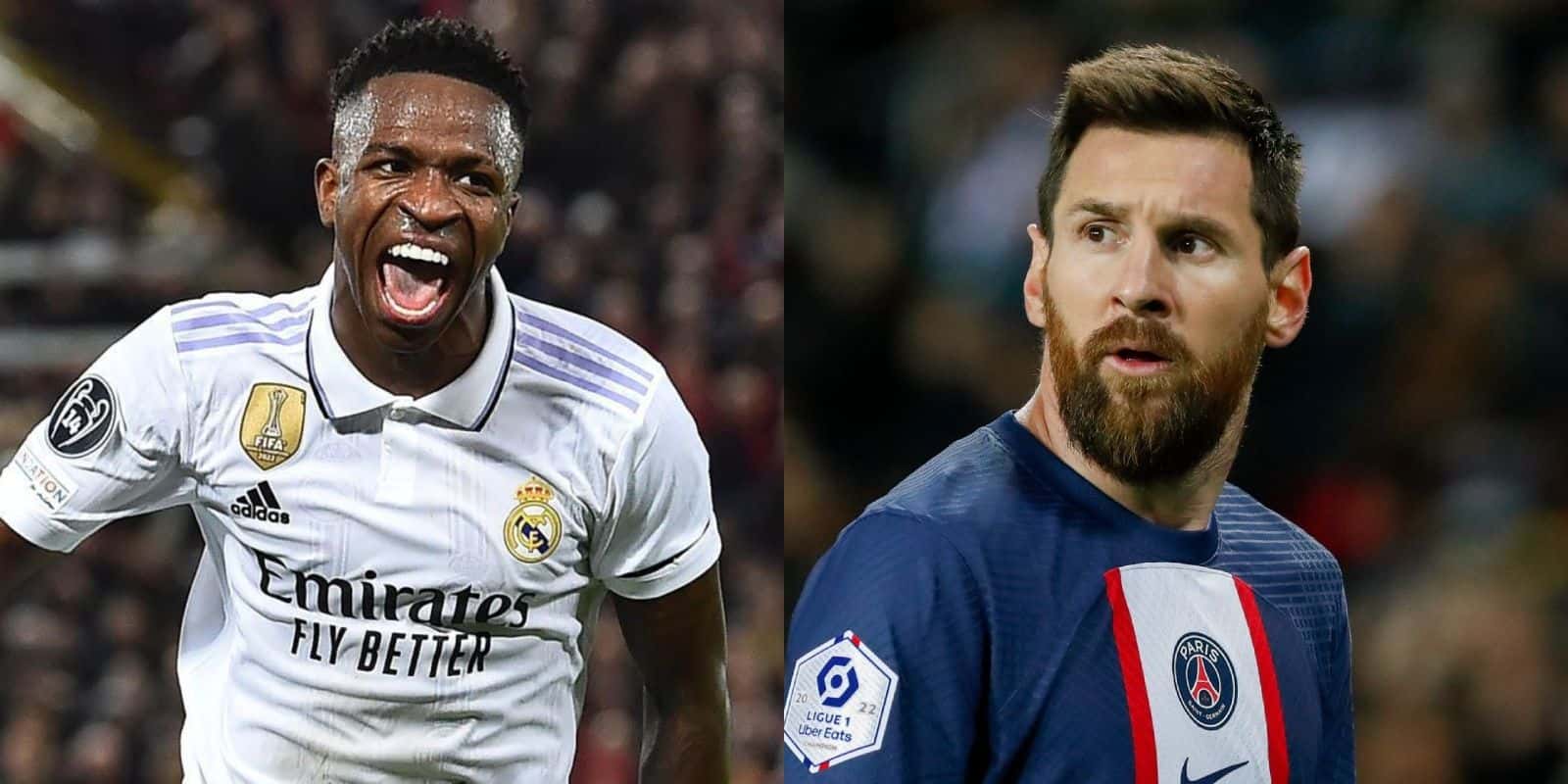 El extremo del Real Madrid compartió una controversial en la que se ubica por encima de Leo.
