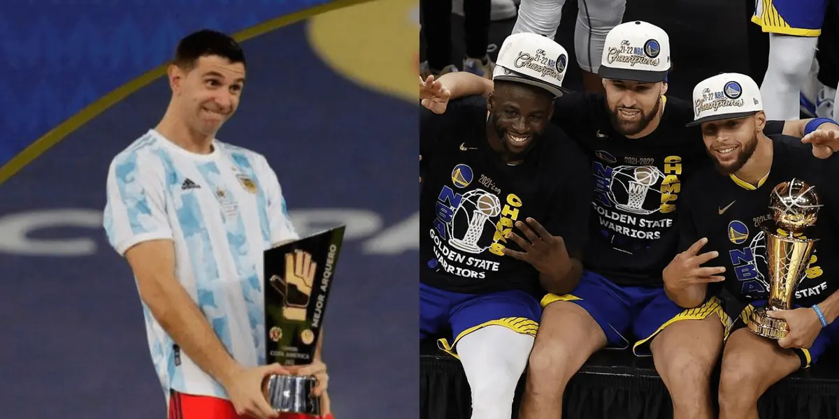 El festejo del arquero argentino trascendió fronteras y en Estados Unidos replicaron lo realizado por el Dibu