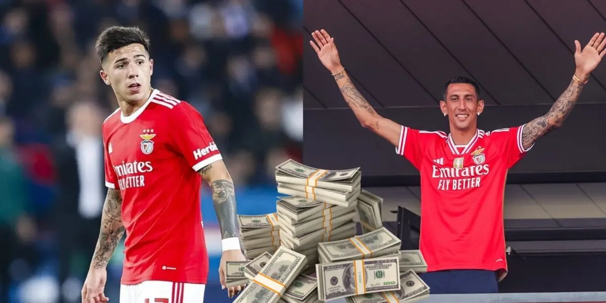 Mientras Enzo Fernández ganaba 2 millones, el sueldo que Benfica le da a Di María