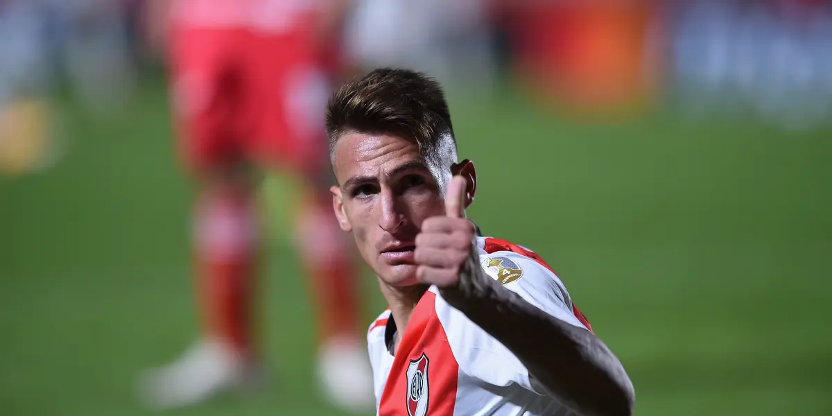 El flamante refuerzo de River Plate anotó un doblete para conseguir la clasificación a cuartos de final.