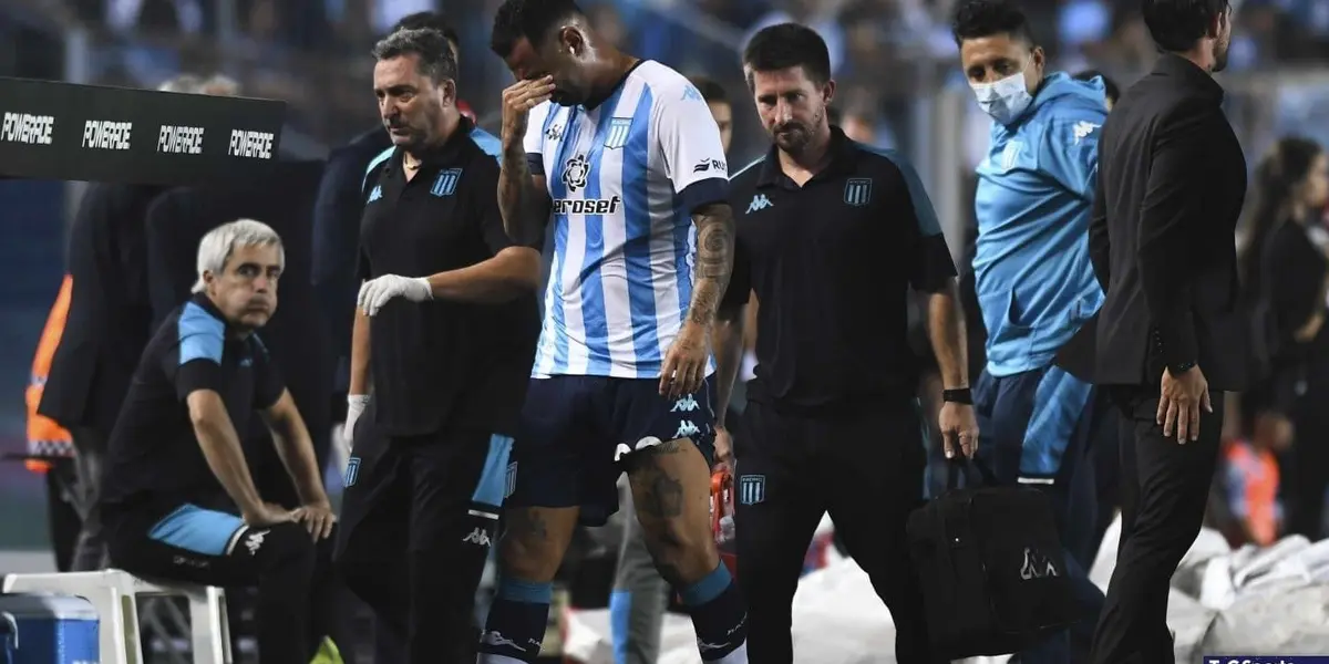 El futbolista colombiano se fue lesionado el sábado ante Talleres y se expresó en su cuenta personal de Instagram.
