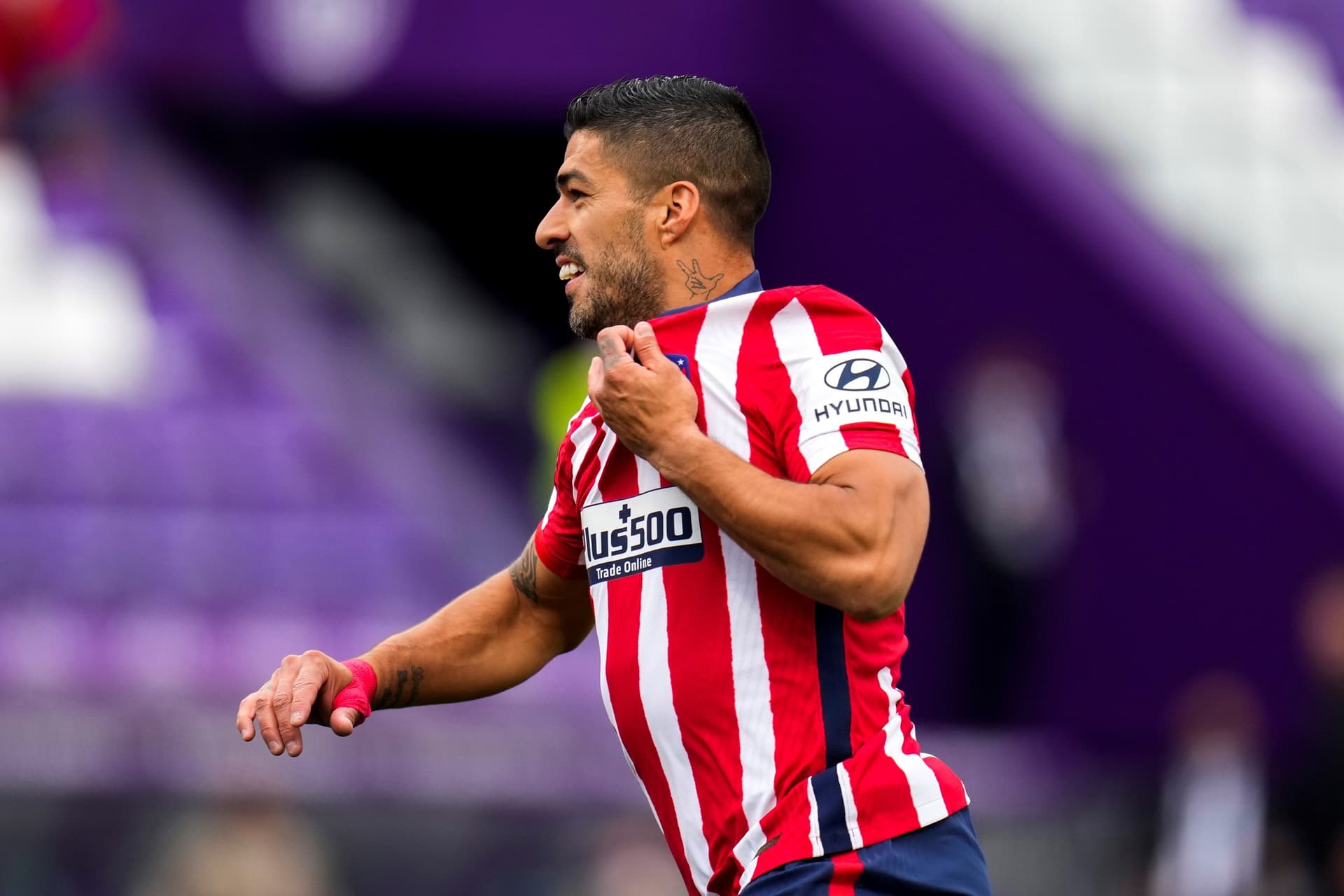 El goleador uruguayo se emocionó tras salir campeón de La Liga de España.