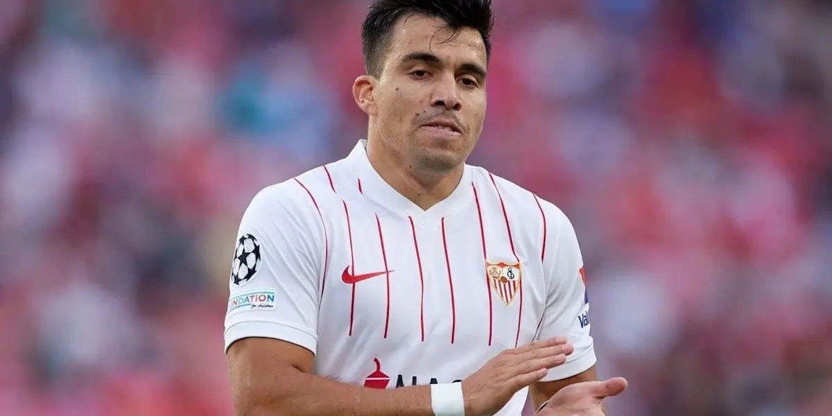 El Huevo Acuña se fue lesionado en el empate del Sevilla ante Rayo Vallecano y la sutuación preocupa en al elección a pocos días de los partidos por Eliminatorias Sudamericanas.