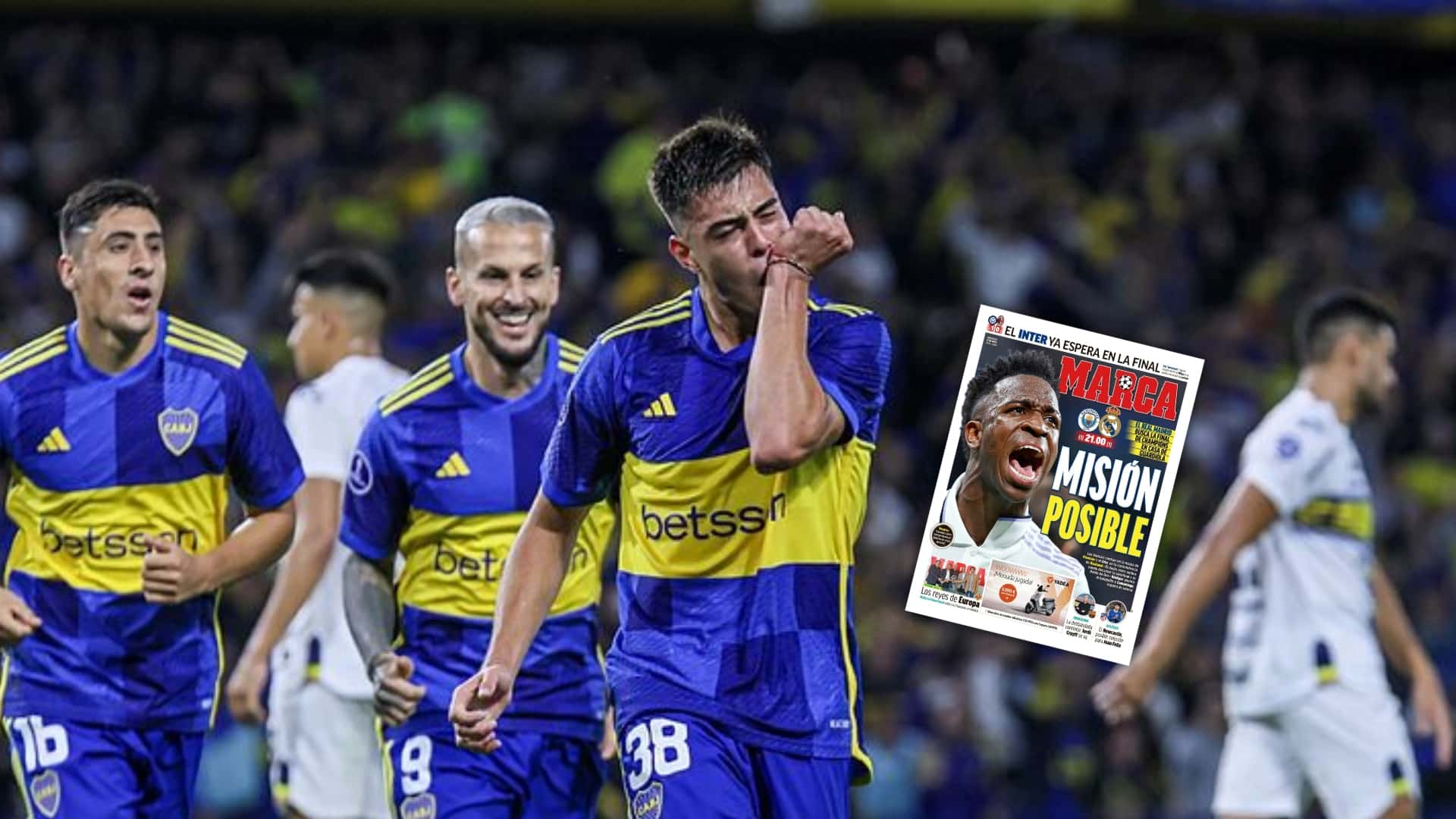 El juvenil de 18 años anotó su primer tanto con la Primera del Xeneize en Copa Sudamericana.