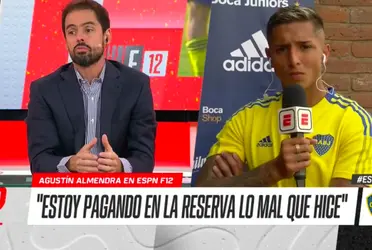 El juvenil reapareció en la Reserva con un gol ante Vélez y habló de su situación luego del partido.