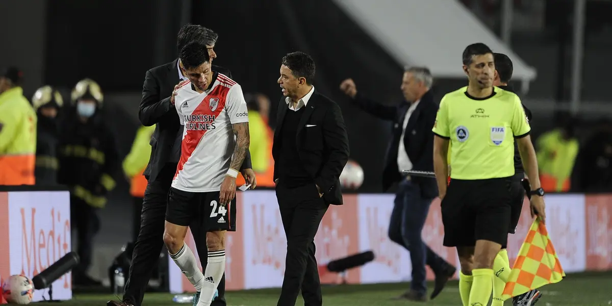 El mendocino tuvo que abandonar el terreno de juego en el segundo tiempo del partido que el Millo igualó ante Atlético Tucumán.