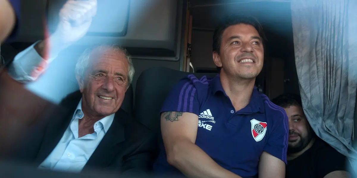 El presidente de River Plate habló de varias cosas, entre ellas el futuro del Muñeco.