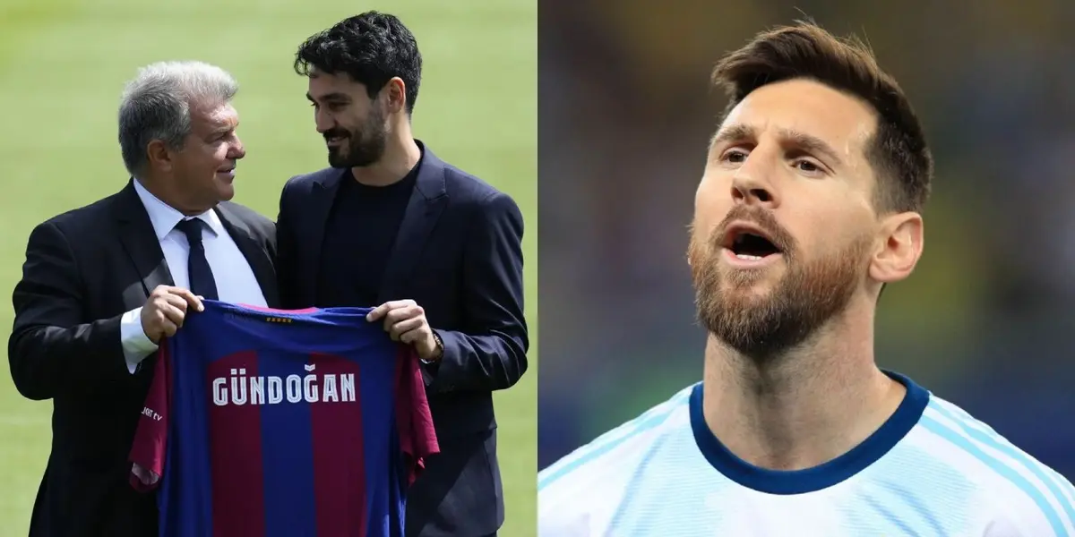 Lo que faltaba, el palo de Laporta a Lionel Messi en la presentación de Gündogan