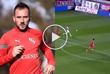 El Rojo empató 0 a 0 de visitante con Argentinos Juniors y el volante zurdo falló un gol insólito.