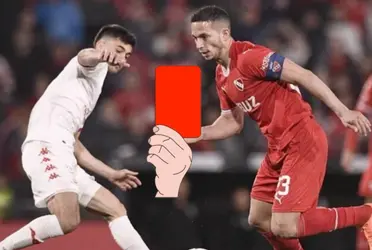 El Rojo reclamó una jugada donde un jugador de Huracán podría haber sido expulsado.
