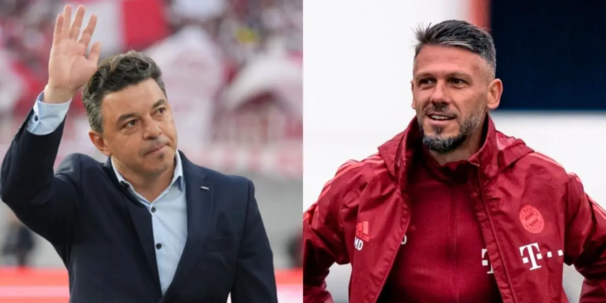 El todavía DT de River se reunió con su sucesor, todavía en Alemania, y abordaron varias cuestiones sobre la institución.