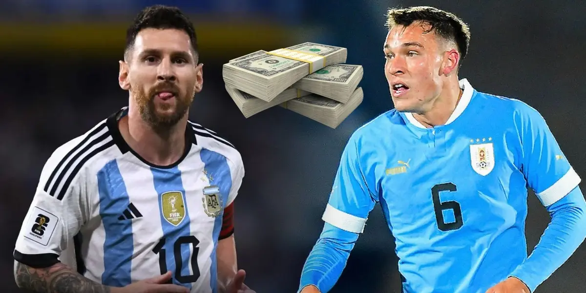 El volante uruguayo del PSG hizo un gesto obsceno en el triunfo sobre Argentina en La Bombonera.