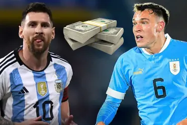 El volante uruguayo del PSG hizo un gesto obsceno en el triunfo sobre Argentina en La Bombonera.