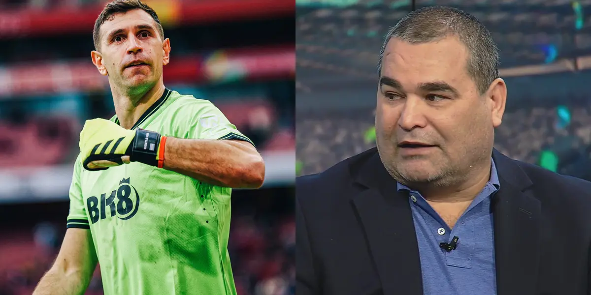 Emiliano Martinez celebra con Aston Villa