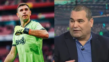 Emiliano Martinez celebra con Aston Villa