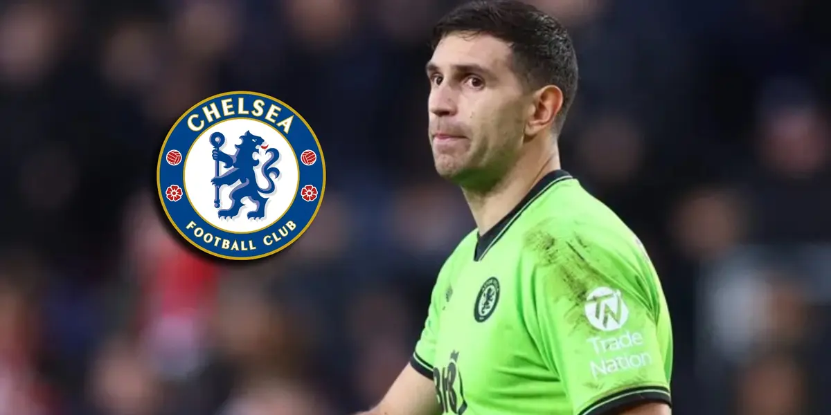 Emiliano Martinez con el buzo de Aston Villa.