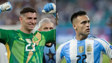 Emiliano Martínez y Lautaro Martínez