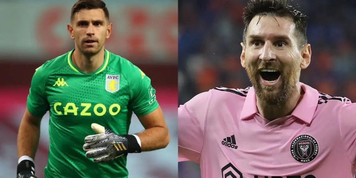 Emiliano Martínez y Lionel Messi