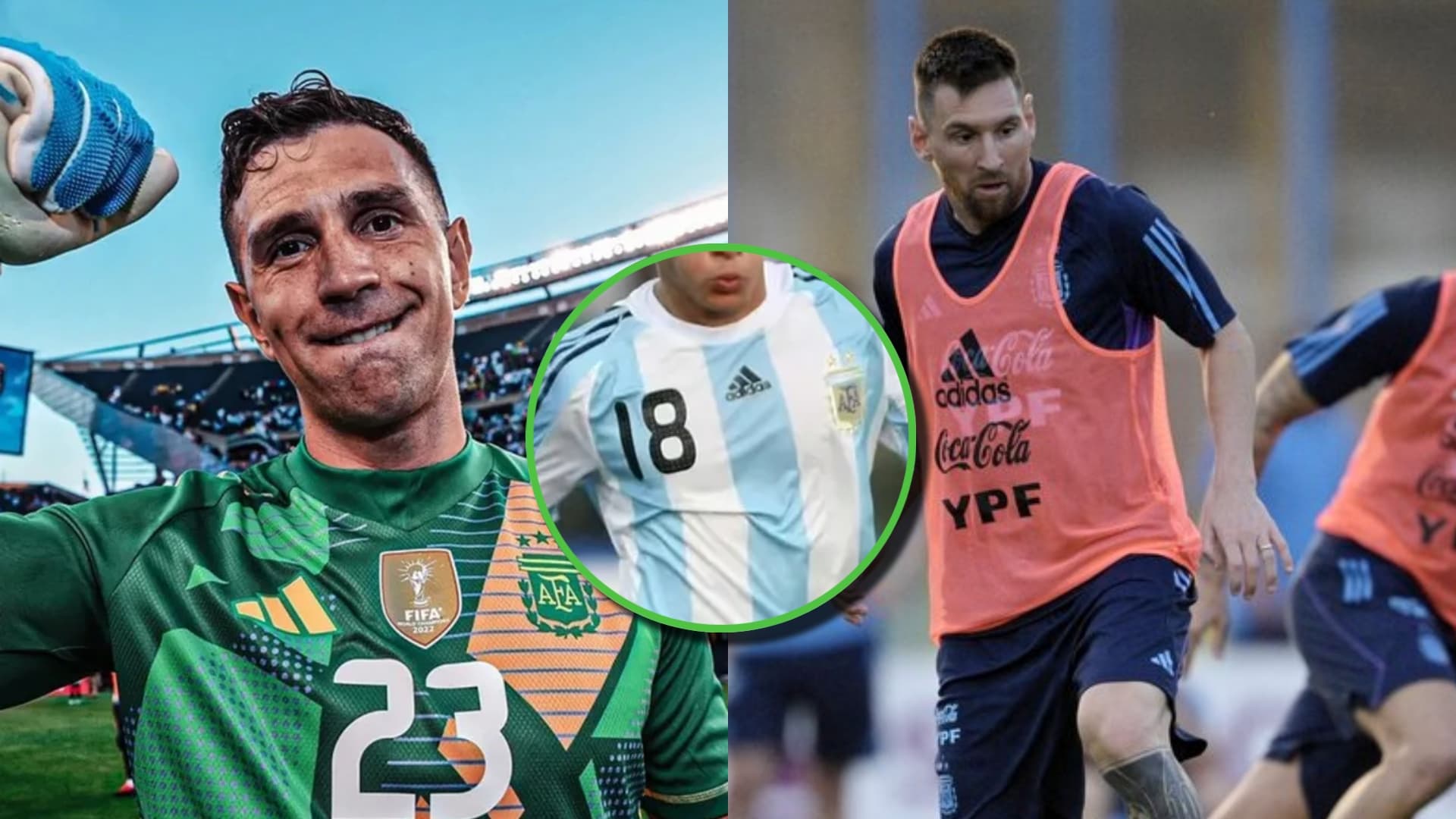 Emiliano Martínez y Lionel Messi, con Argentina.