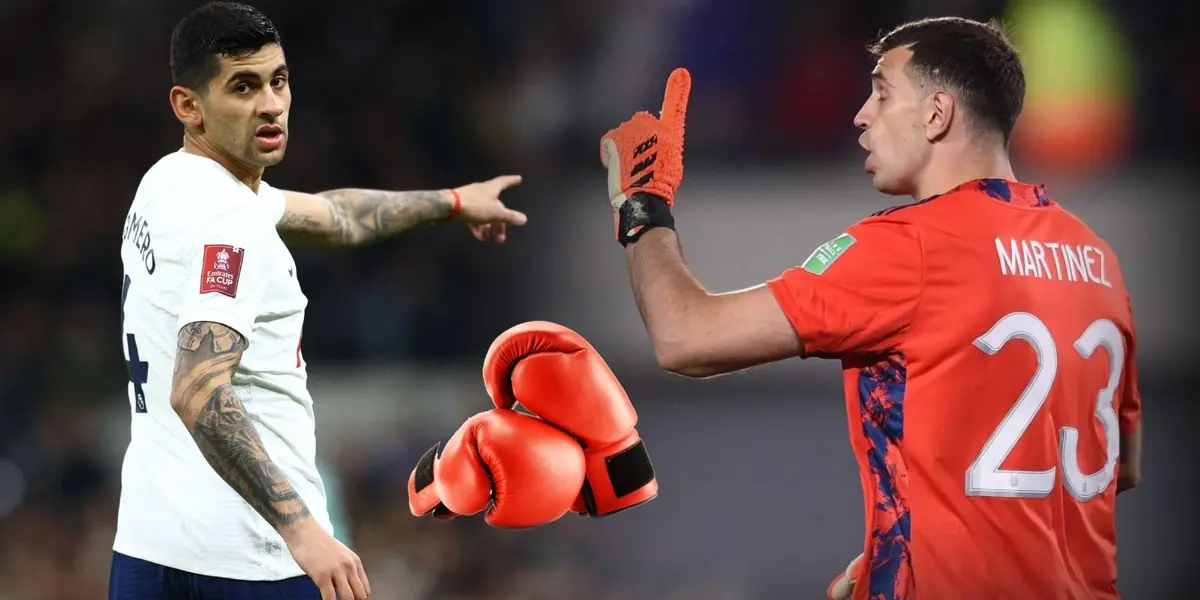 Emiliano reveló que en la final le dijo al defensor que, si hacía algo en particular, lo iba a “cagar a trompadas”.