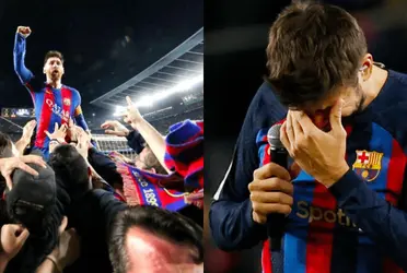 En el Camp Nou, los hinchas catalanes se acordaron del capitán de la selección argentina, a quien desean de vuelta