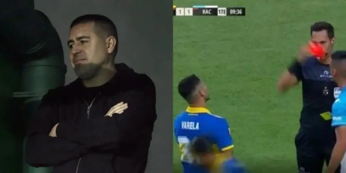 En el tiempo suplementario, el volante central del Xeneize vio la segunda amarilla y el vice presidente reaccionó llamativamente.