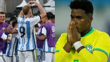 Brasil no estará en París 2024, la reacción de Endrick tras perder con Argentina