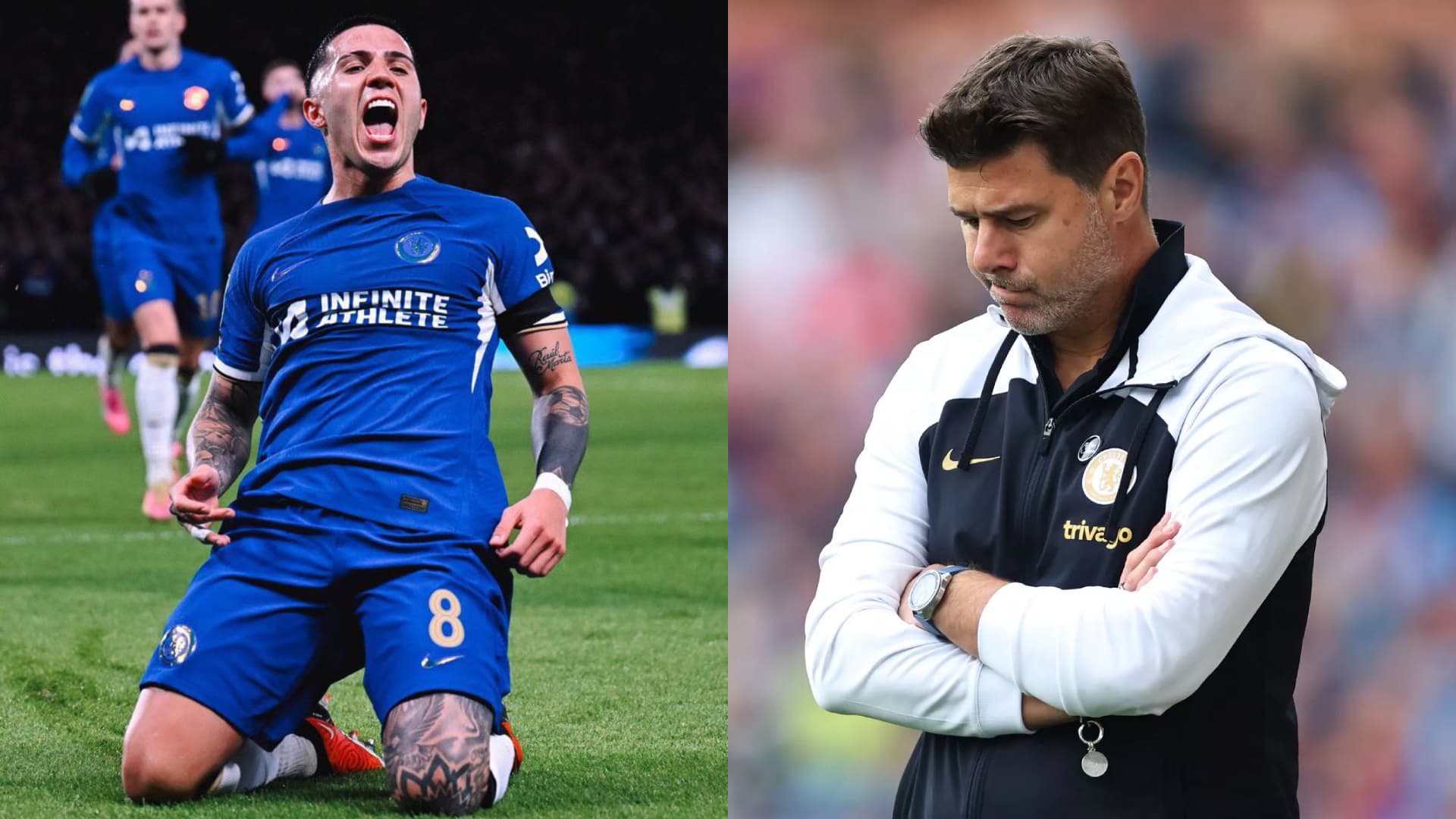 Enzo Fernández convirtió en la goleada de Chelsea
