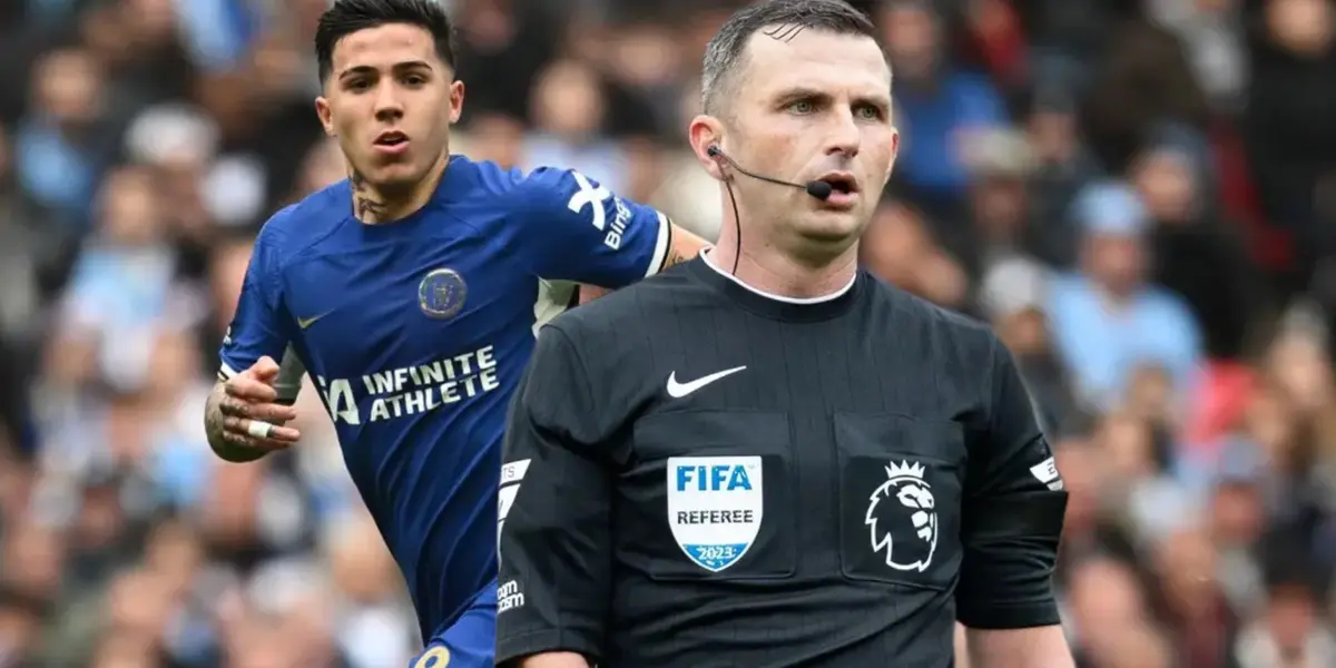 Enzo Fernández durante la semifinal de FA Cup con la camiseta del Chelsea