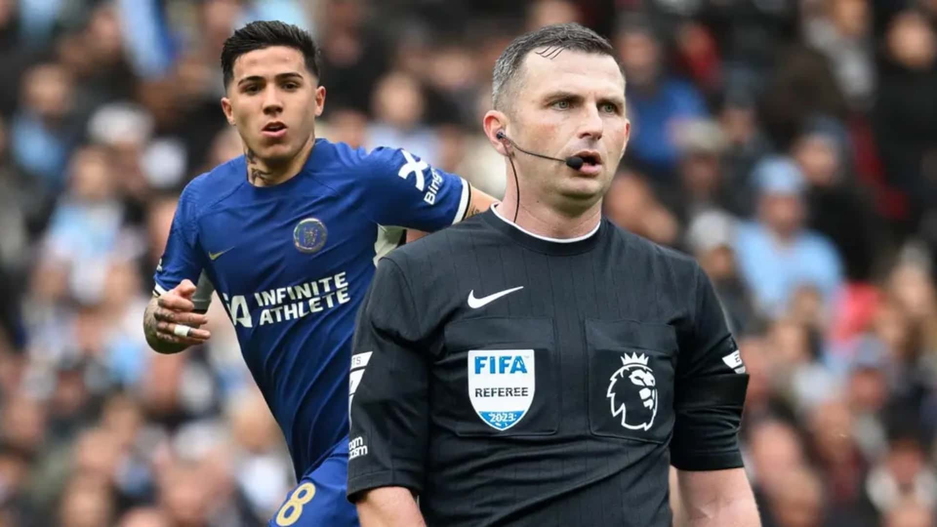 Enzo Fernández durante la semifinal de FA Cup con la camiseta del Chelsea