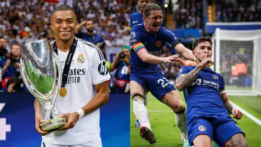 Enzo Fernández y Kylian Mbappé