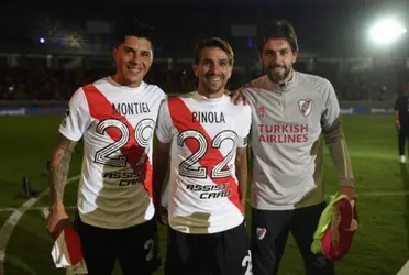 Enzo Pérez y Leonardo Ponzio se acordaron de dos jugadores de River que no pudieron estar presentes en la victoria por 5-0 ante Racing.