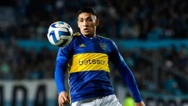 Equi Fernández durante un partido de Boca Juniors.