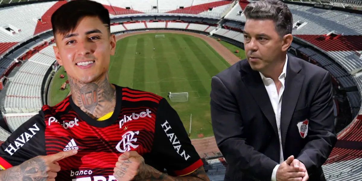 Erick Pulgar y Marcelo Gallardo (Foto tomada de: El Tiempo/El País/Flamengo)